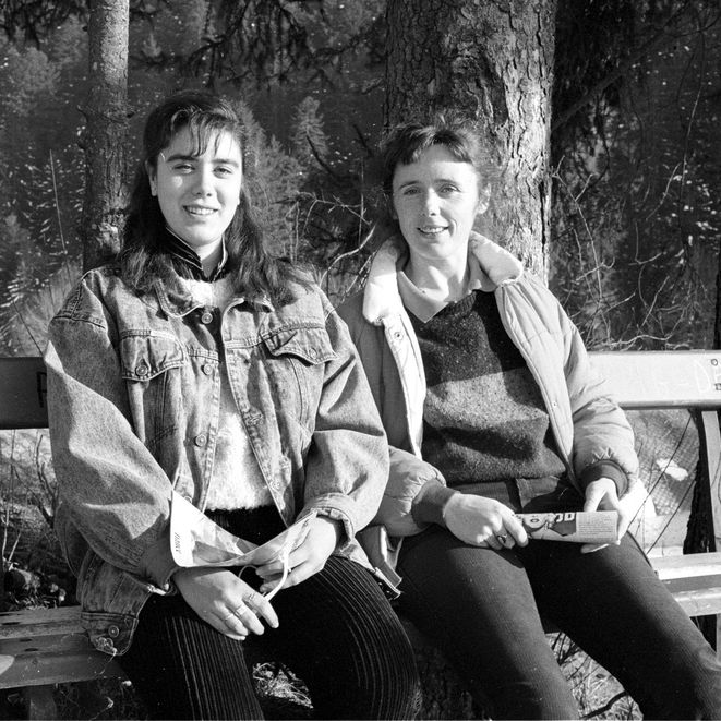 Pilar Royo et Geneviève, octobre 1987