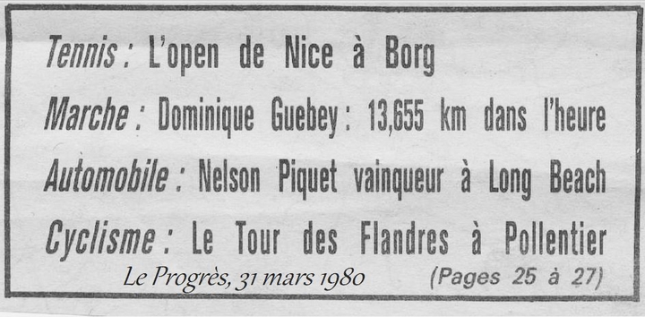 Le Progrès de Lyon, 31 mars 1980