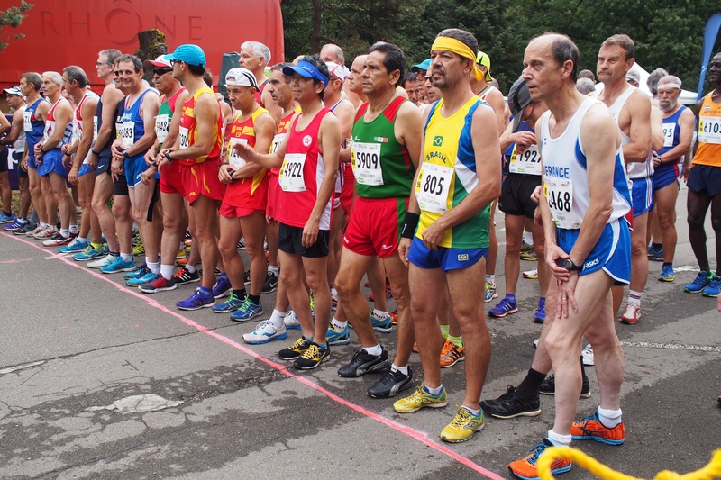 WMAC Lyon 2015, 9 août, 10km M50+55+60, départ