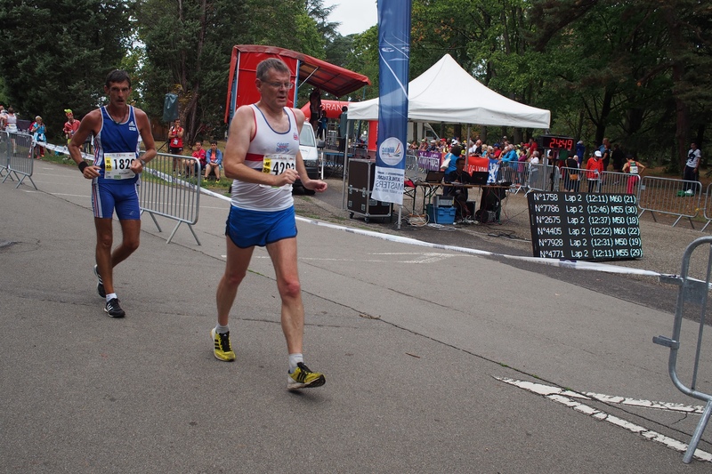 WMAC Lyon 2015, 9 août, 10km M50+55+60, Patrick Bonvarlet, Steve Allen (GBR)