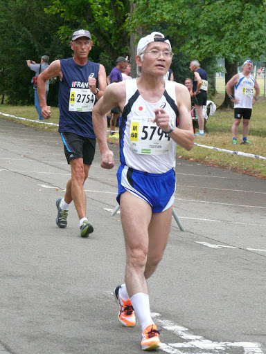 WMAC Lyon 2015, 9 août, 10km M60, Sinichiro Tsujitani, Loïc Lemogne