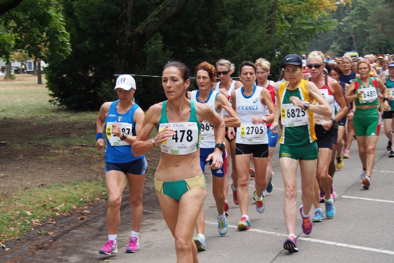 WMAC Lyon 2015, 10 août, 10km W50-64, Natalia Marcenco, Lynette Ventris, Marie-Astrid Monmessin, Annick Le Mouroux, Lesley Van Buuren, Johanna Flipsen, Maria Orlete Mendes