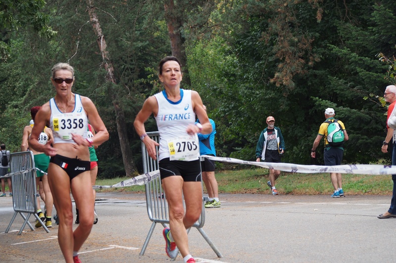 WMAC Lyon 2015, 10 août, 10km W50-64, Sylvie Sevellec, Annick Le Mouroux