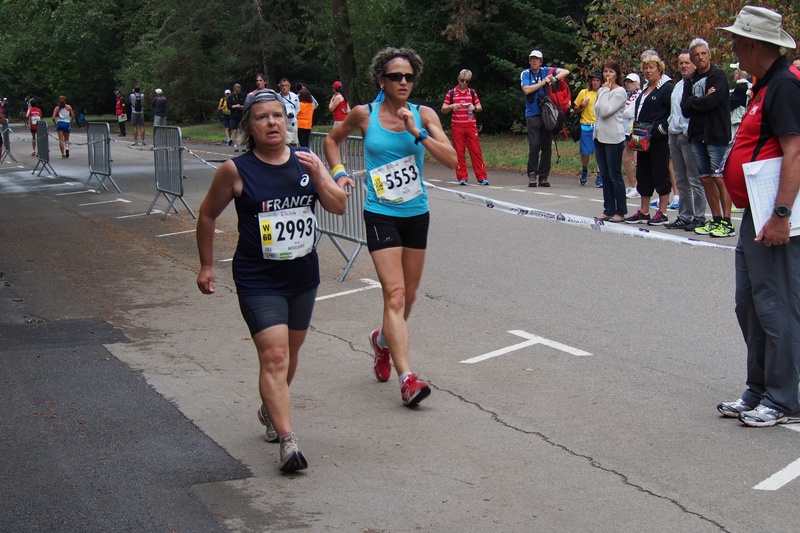 WMAC Lyon 2015, 10 août, 10km W50-64, Martine Moulignie, Mirella Patti