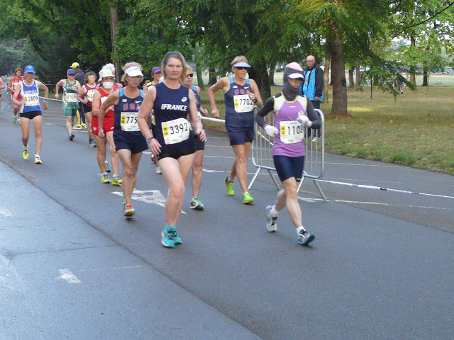 WMAC Lyon 2015, 14 août, 20km W, Suzanne Loyer, Kay Carmines, Laurence Steux, Darlene Backlund, Lu-Hsin Chia