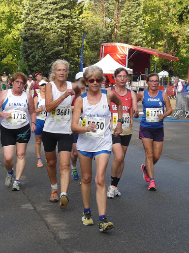 WMAC Lyon 2015, 14 août, 20km W, Marie-France Beaulier, Maria Rita Echle, Giuseppina Comba