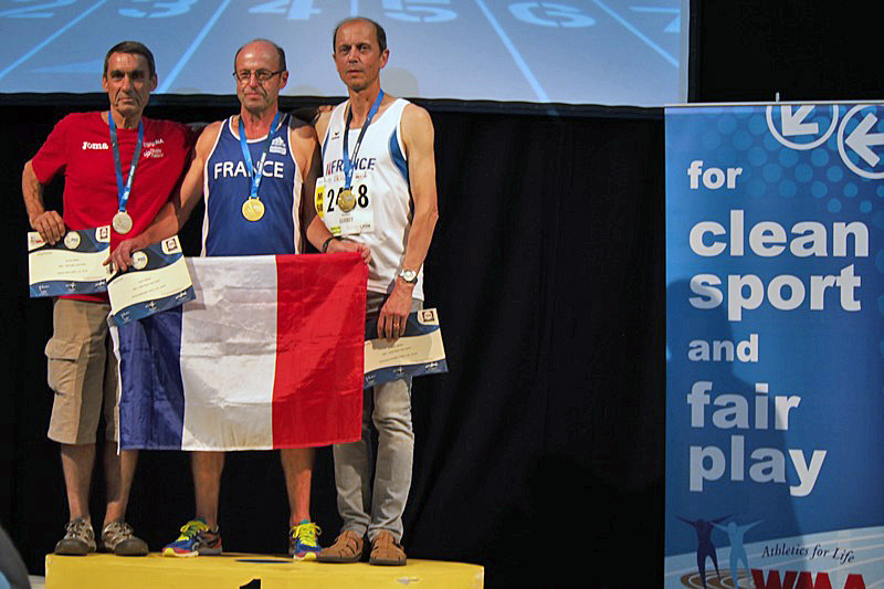 La Duchère WMAC 2015, 7 août, podium 5000m M60