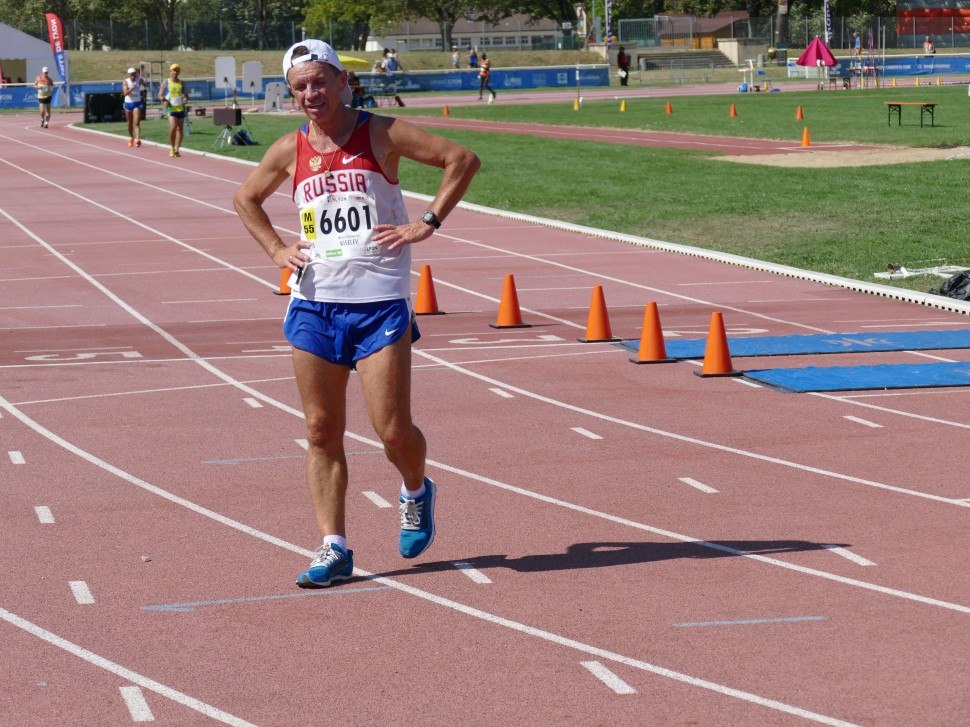 WMAC Lyon 2015, 6 août, 5000m M55b, Mikhail Kiselev (6601) #673