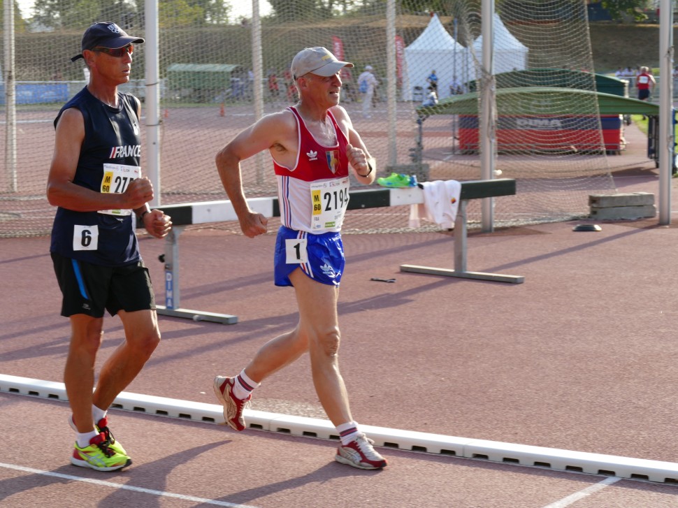 WMAC Lyon 2015, 6 août, 5000m M60, Loic Lemogne (2754), Christian Ducrot (2194) #10397