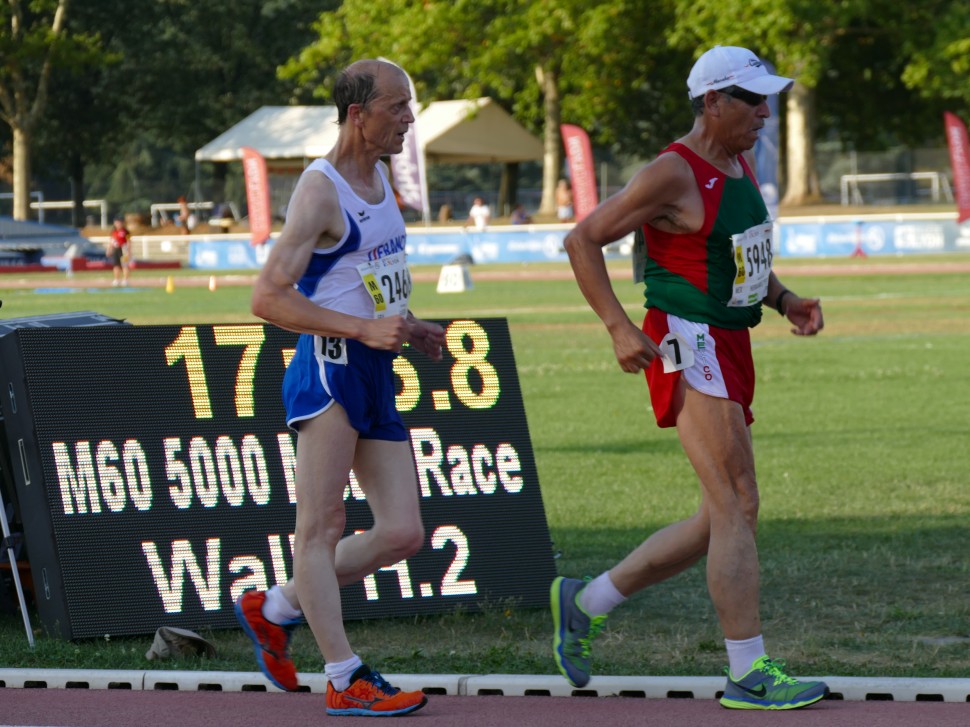 WMAC Lyon 2015, 6 août, 5000m M60, Dominique Guebey (2468), Manuel Hernandez Perez (5948) #10464