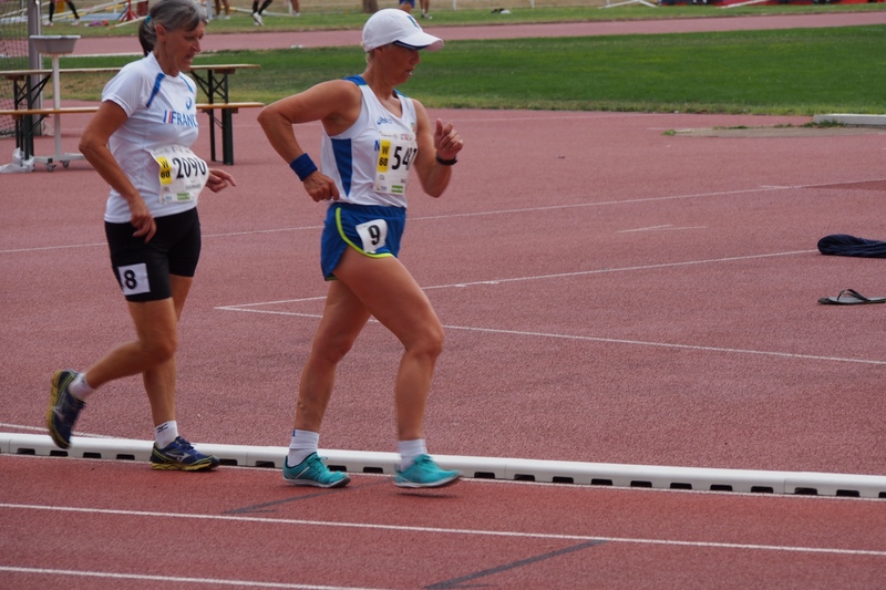 WMAC Lyon 2015, 7 août, 5000m W60, Chantal Debernard, Natalia Marcenco