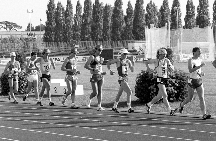 Dominique Guebey, the race walker