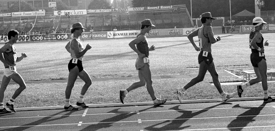 Dominique Guebey, the race walker