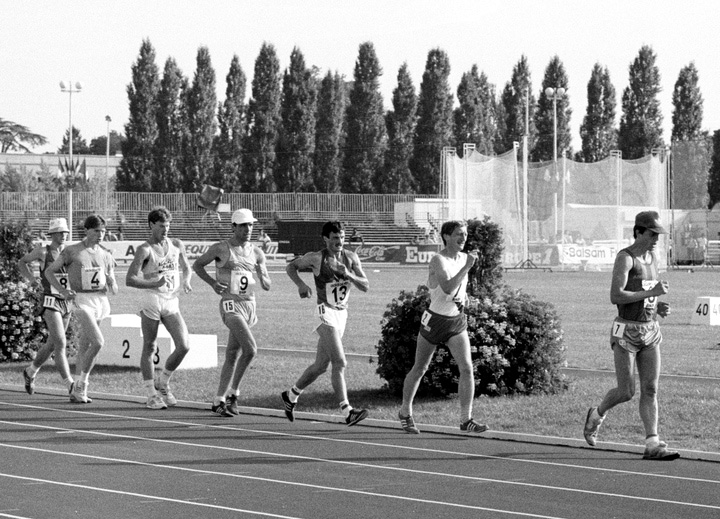 Dominique Guebey, the race walker