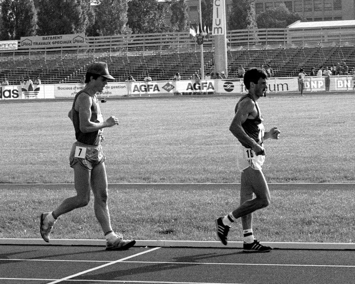 Dominique Guebey, the race walker