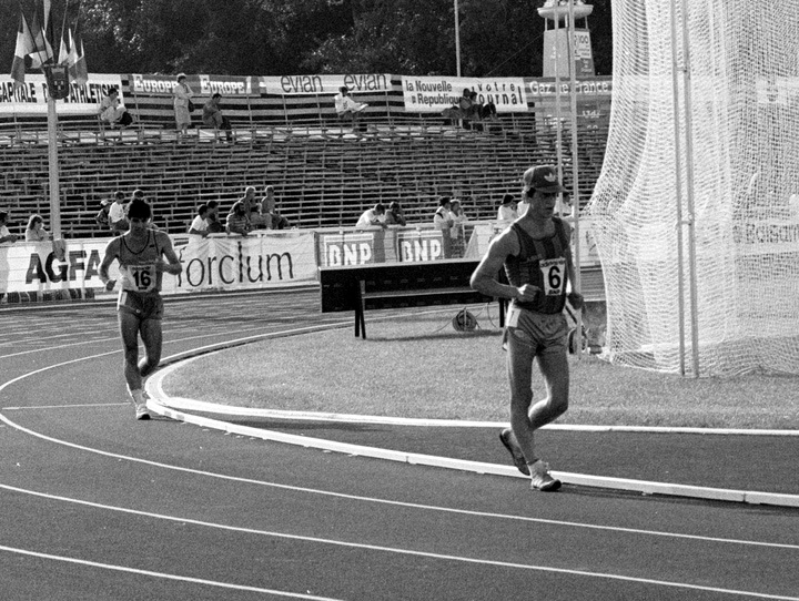 Dominique Guebey, the race walker