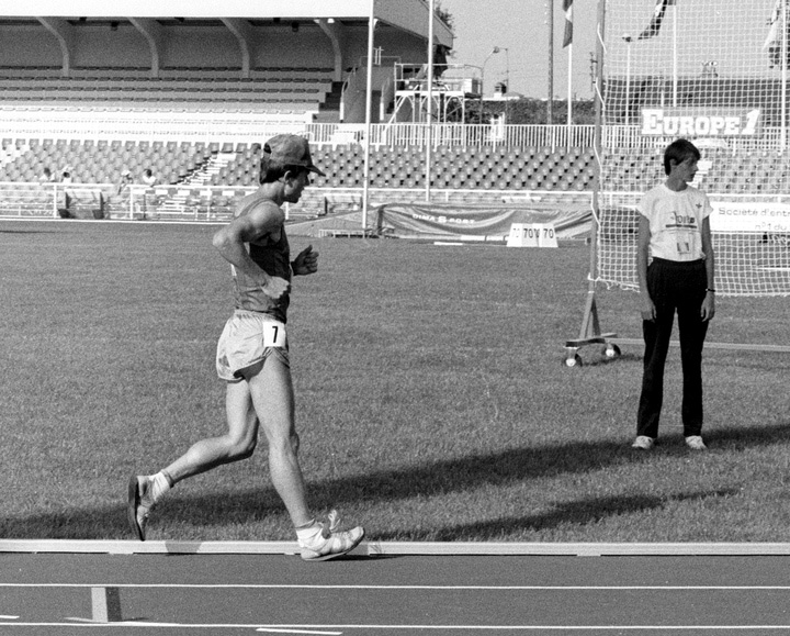 Dominique Guebey, the race walker