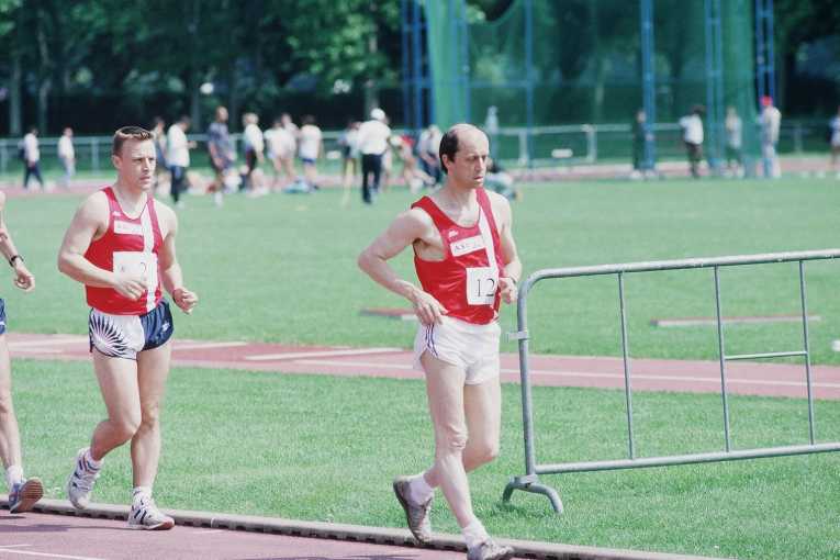 Dominique Guebey, the race walker