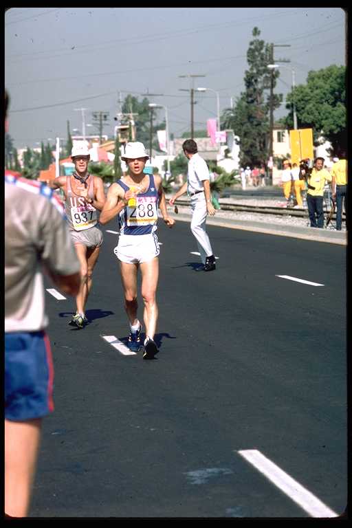 Dominique Guebey, the race walker