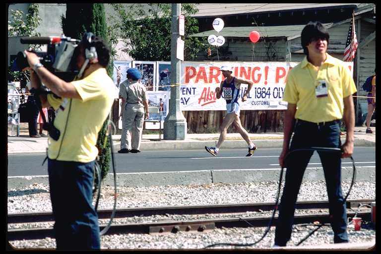 Dominique Guebey, the race walker