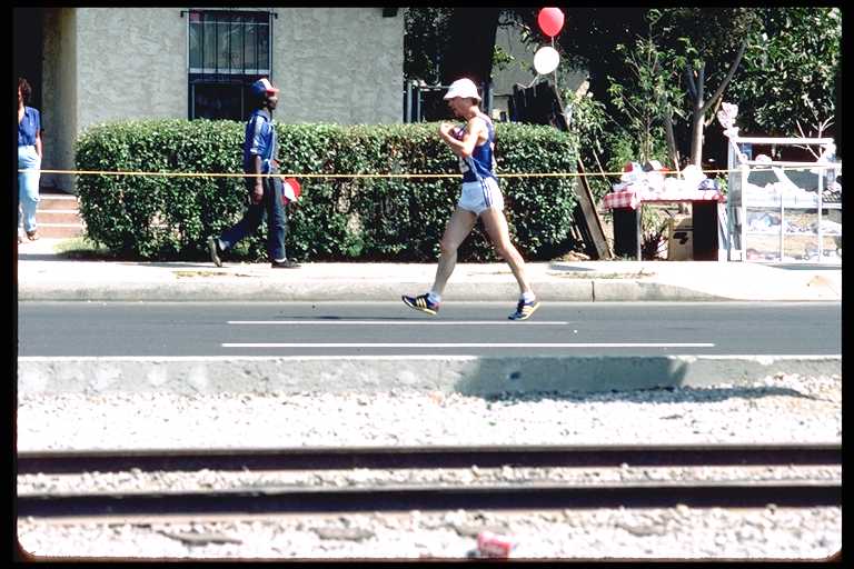 Dominique Guebey, the race walker