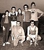 1971, les marcheurs de l'ASULyon, Catherine Ollier, Gérard Perez, Elisabeth "Betty" Ollier, Robert Mattera, Dominique Cotton,  Angel Navarro, Dominique Guebey