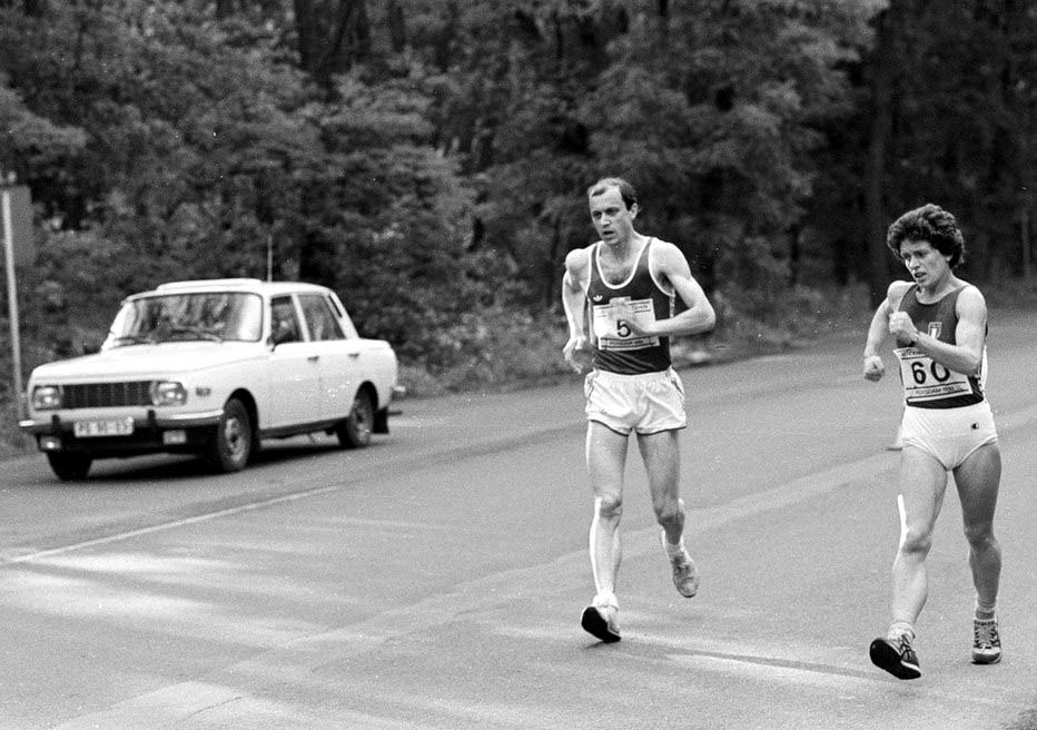 Dominique Guebey, the race walker