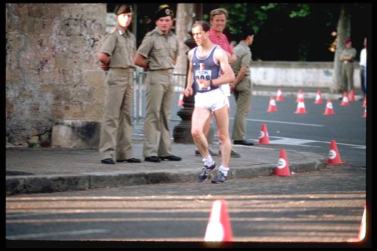 Dominique Guebey, the race walker