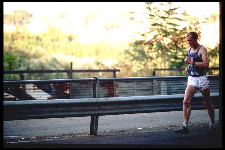 Dominique Guebey, the race walker