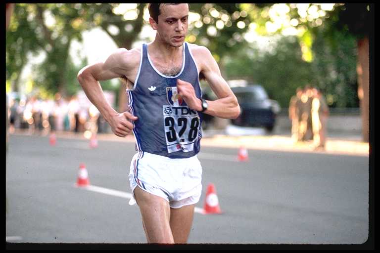 Dominique Guebey, the race walker