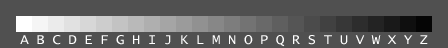 Echelle de gris/Grey scale l:448, h:48