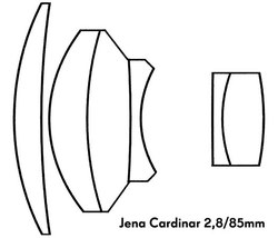 Cardinar 85/2.8 pour Pentina l:250, h:214 Cardinar 85/2.8 pour Pentina l:250, h:214