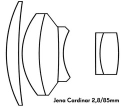 Cardinar 85/2.8 pour Pentina l:250, h:214