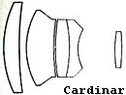 Schema optique Carl Zeiss Jena Cardinar 4.0/100 l:126, h:95