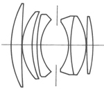 Optical formula MD 50/1,7 l:150, h:132 Optical formula MD 50/1,7 l:150, h:132
