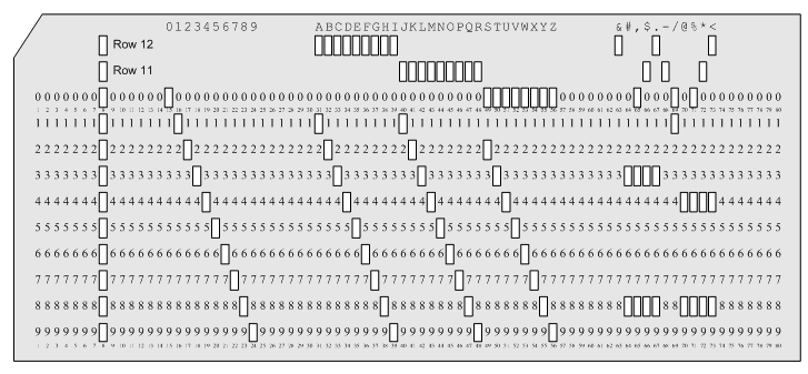 Carte perforee IBM l:727, h:337